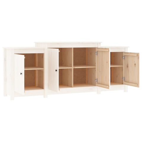 vidaXL Sideboard White 164x37x68 cm Solid Wood Pine