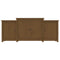 vidaXL Sideboard Honey Brown 164x37x68 cm Solid Wood Pine