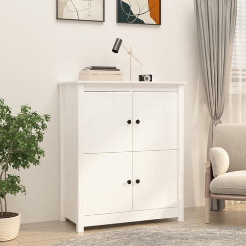 vidaXL Sideboard White 83x41.5x100 cm Solid Wood Pine