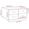 vidaXL Coffee Table Grey 80x80x45 cm Solid Wood Pine