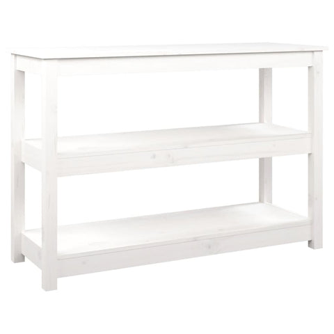 vidaXL Console Table White 110x40x74 cm Solid Wood Pine