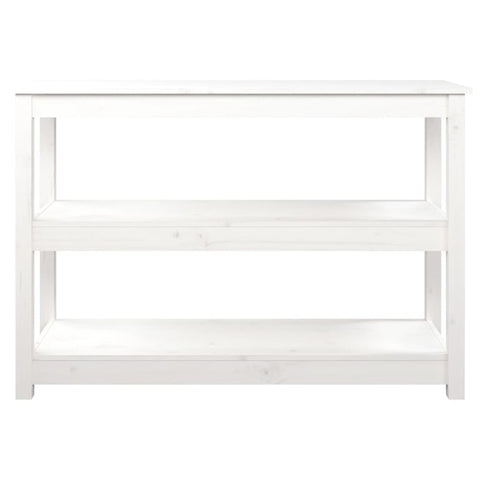 vidaXL Console Table White 110x40x74 cm Solid Wood Pine