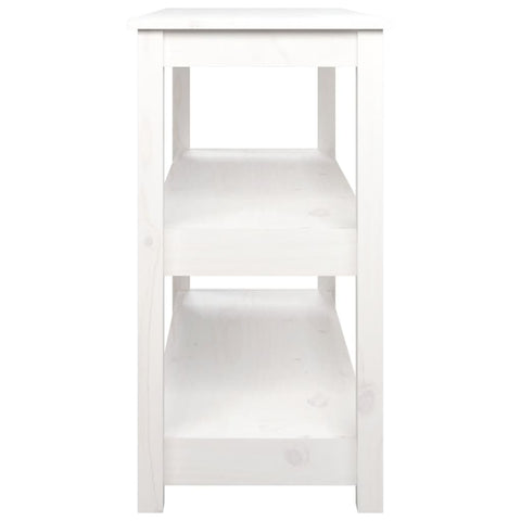 vidaXL Console Table White 110x40x74 cm Solid Wood Pine
