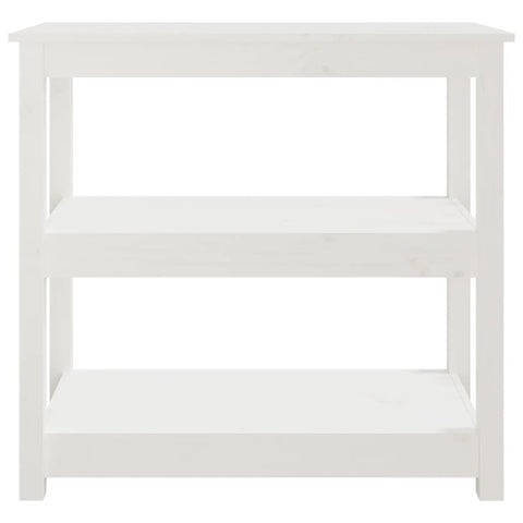 vidaXL Console Table White 80x40x74 cm Solid Wood Pine