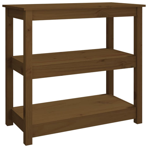 vidaXL Console Table Honey Brown 80x40x74 cm Solid Wood Pine