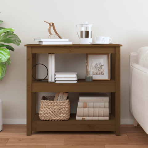 vidaXL Console Table Honey Brown 80x40x74 cm Solid Wood Pine