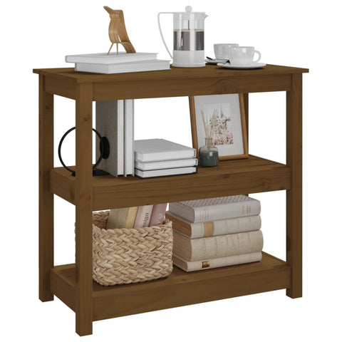 vidaXL Console Table Honey Brown 80x40x74 cm Solid Wood Pine