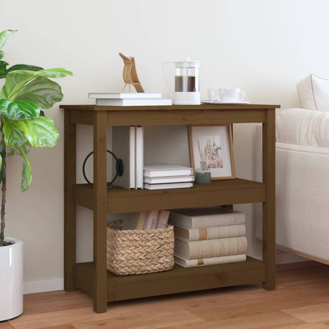 vidaXL Console Table Honey Brown 80x40x74 cm Solid Wood Pine