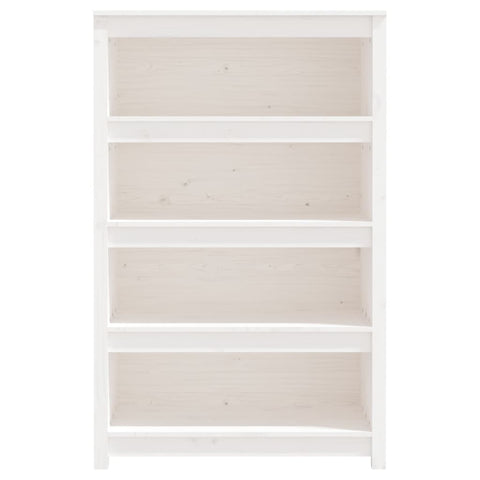 vidaXL Book Cabinet White 80x35x126 cm Solid Wood Pine