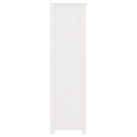 vidaXL Book Cabinet White 80x35x126 cm Solid Wood Pine