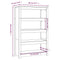 vidaXL Book Cabinet White 80x35x126 cm Solid Wood Pine