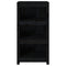 vidaXL Book Cabinet Black 50x35x97 cm Solid Wood Pine