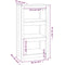 vidaXL Book Cabinet Black 50x35x97 cm Solid Wood Pine