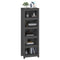 vidaXL Book Cabinet Grey 50x35x154 cm Solid Wood Pine