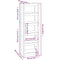 vidaXL Book Cabinet Grey 50x35x154 cm Solid Wood Pine