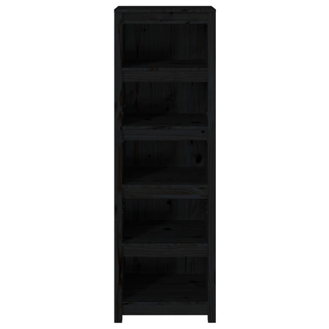 vidaXL Book Cabinet Black 50x35x154 cm Solid Wood Pine