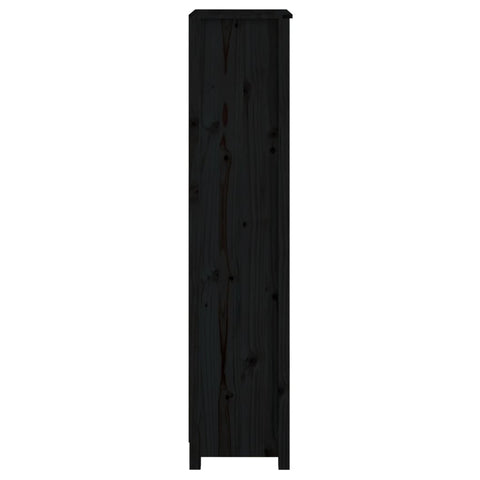 vidaXL Book Cabinet Black 50x35x154 cm Solid Wood Pine