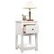 vidaXL Bedside Cabinet White 40x35x61.5 cm Solid Wood Pine
