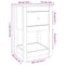 vidaXL Bedside Cabinet White 40x35x61.5 cm Solid Wood Pine