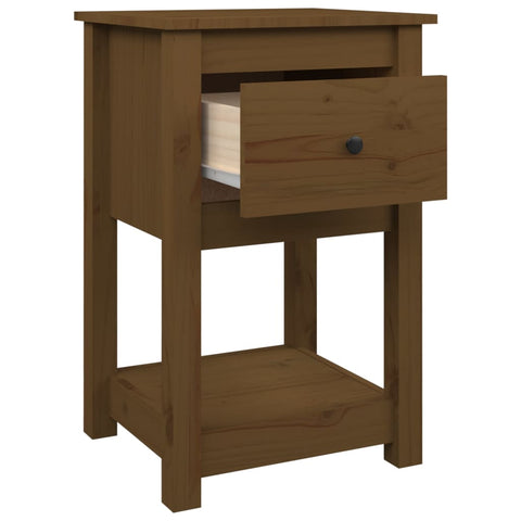 vidaXL Bedside Cabinet Honey Brown 40x35x61.5 cm Solid Wood Pine