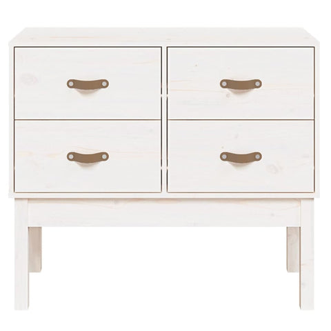 vidaXL Console Cabinet White 90x40x78 cm Solid Wood Pine