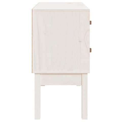 vidaXL Console Cabinet White 90x40x78 cm Solid Wood Pine