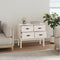 vidaXL Console Cabinet White 90x40x78 cm Solid Wood Pine