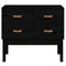 vidaXL Console Cabinet Black 90x40x78 cm Solid Wood Pine