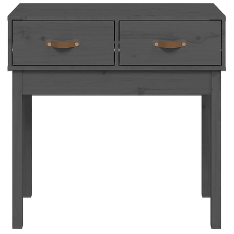 vidaXL Console Table Grey 76.5x40x75 cm Solid Wood Pine