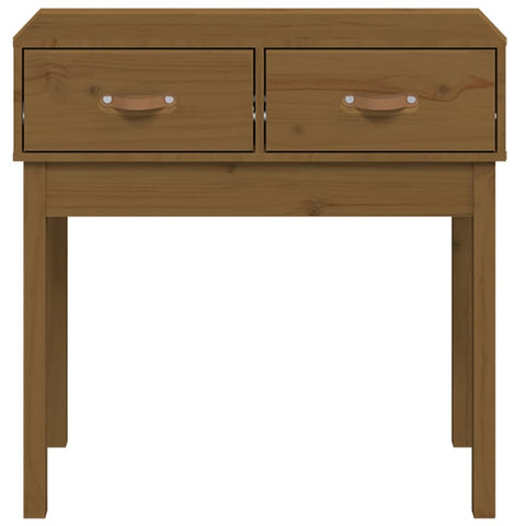 vidaXL Console Table Honey Brown 76.5x40x75 cm Solid Wood Pine