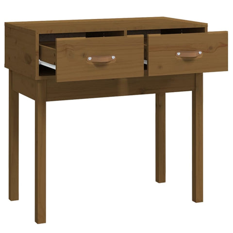 vidaXL Console Table Honey Brown 76.5x40x75 cm Solid Wood Pine