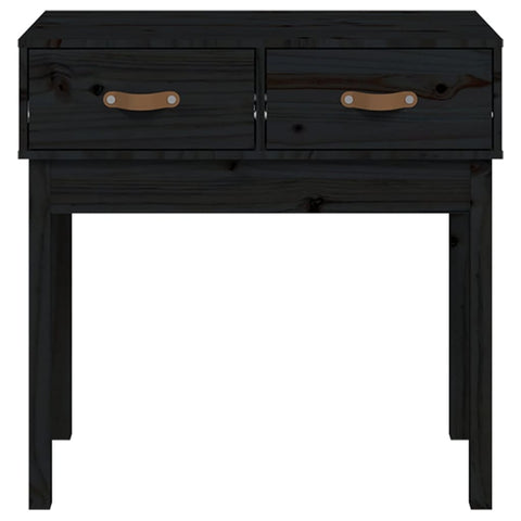 vidaXL Console Table Black 76.5x40x75 cm Solid Wood Pine