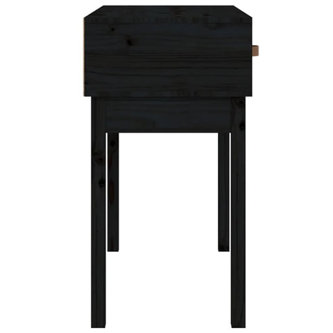 vidaXL Console Table Black 76.5x40x75 cm Solid Wood Pine