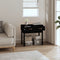 vidaXL Console Table Black 76.5x40x75 cm Solid Wood Pine
