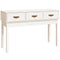 vidaXL Console Table White 114x40x75 cm Solid Wood Pine