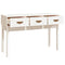 vidaXL Console Table White 114x40x75 cm Solid Wood Pine