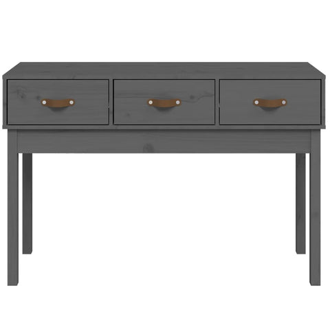 vidaXL Console Table Grey 114x40x75 cm Solid Wood Pine