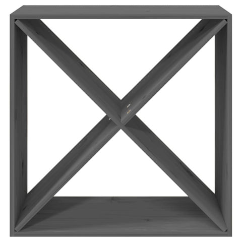 vidaXL Wine Cabinet Grey 62x25x62 cm Solid Wood Pine