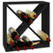 vidaXL Wine Cabinet Black 62x25x62 cm Solid Wood Pine