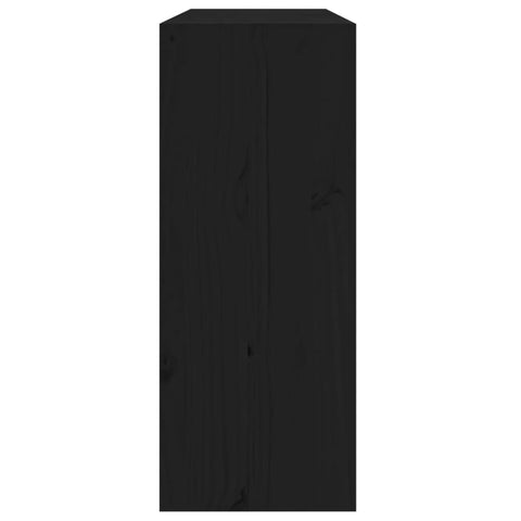vidaXL Wine Cabinet Black 62x25x62 cm Solid Wood Pine