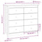 vidaXL Side Cabinet Grey 100x40x90 cm Solid Wood Pine