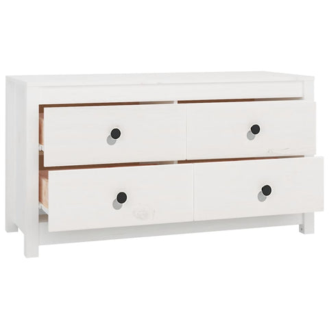 vidaXL Side Cabinet White 100x40x54 cm Solid Wood Pine
