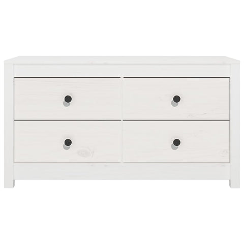 vidaXL Side Cabinet White 100x40x54 cm Solid Wood Pine