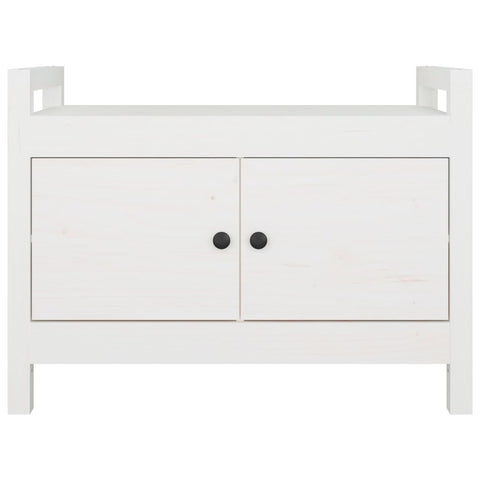vidaXL Hall Bench White 80x40x60 cm Solid Wood Pine