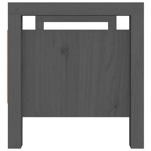 vidaXL Hall Bench Grey 80x40x43 cm Solid Wood Pine