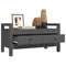 vidaXL Hall Bench Grey 80x40x43 cm Solid Wood Pine