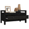 vidaXL Hall Bench Black 80x40x43 cm Solid Wood Pine