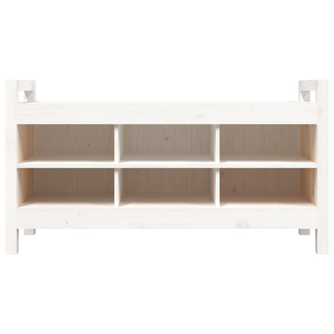vidaXL Hall Bench White 110x40x60 cm Solid Wood Pine