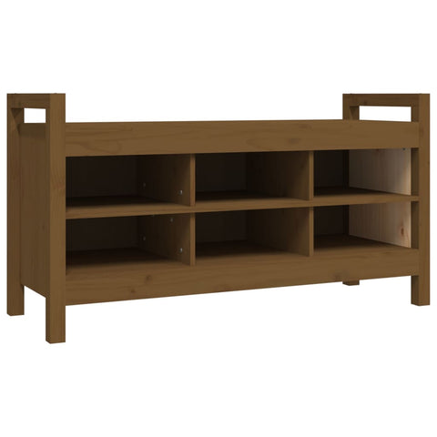 vidaXL Hall Bench Honey Brown 110x40x60 cm Solid Wood Pine