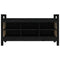 vidaXL Hall Bench Black 110x40x60 cm Solid Wood Pine